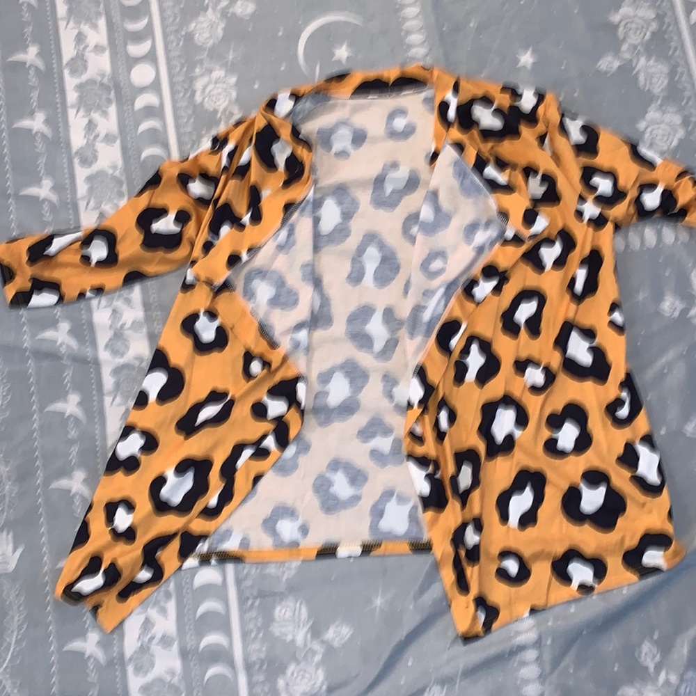 Cheetah print shawl cover up